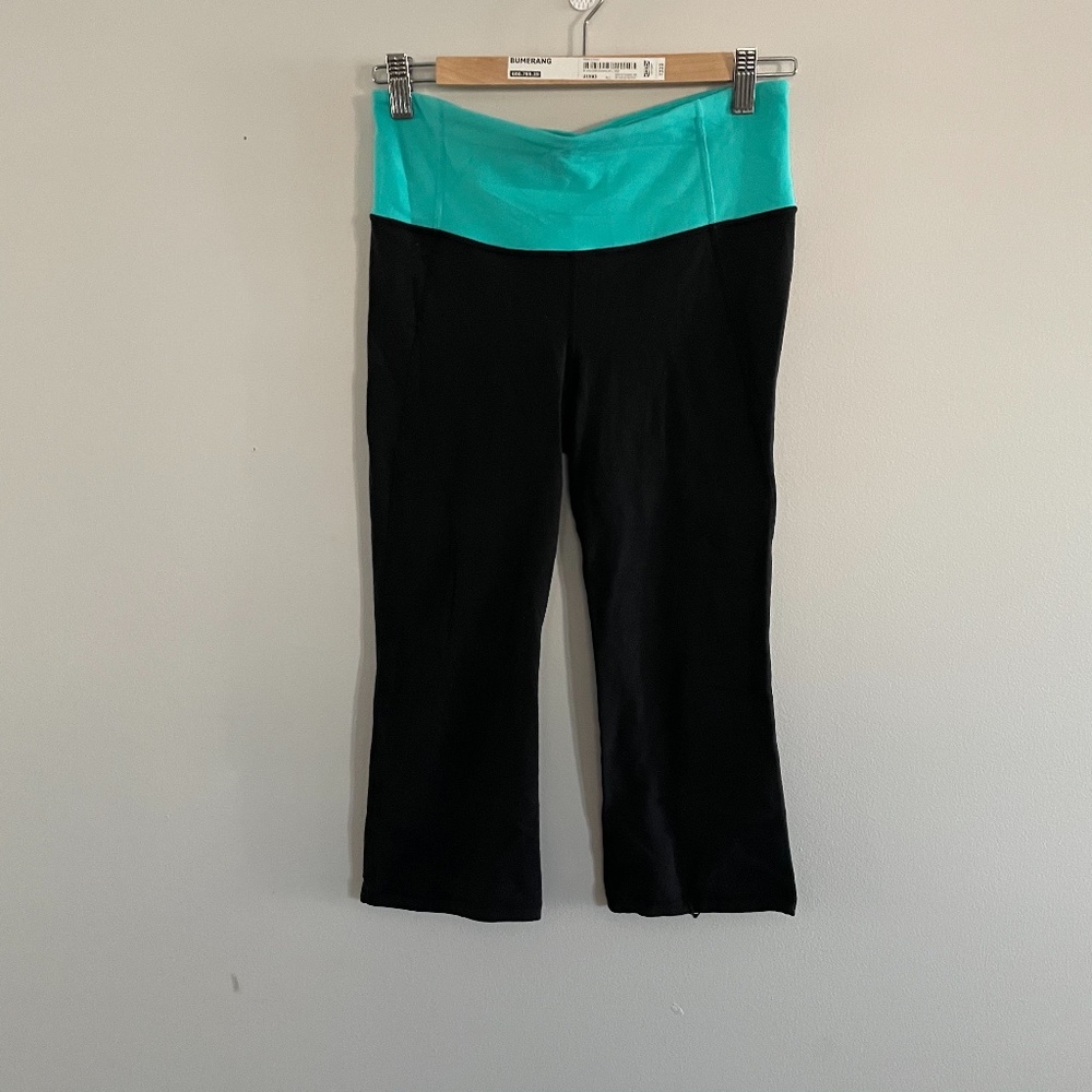 Lululemon Gather & Crow Crop Black / teal